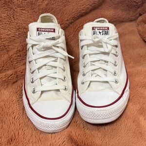 Converse All Star White Canvas Shoes - women’s size 9.5